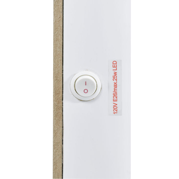 Lindy Floor Mirror with Lights in White