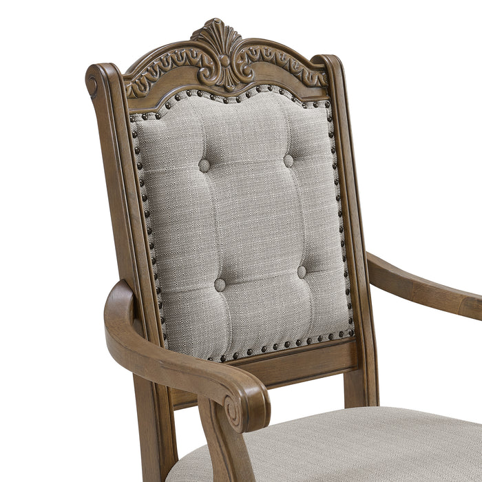 Madison Park Standard Height Dining Set in Walnut-Table and Four Chairs