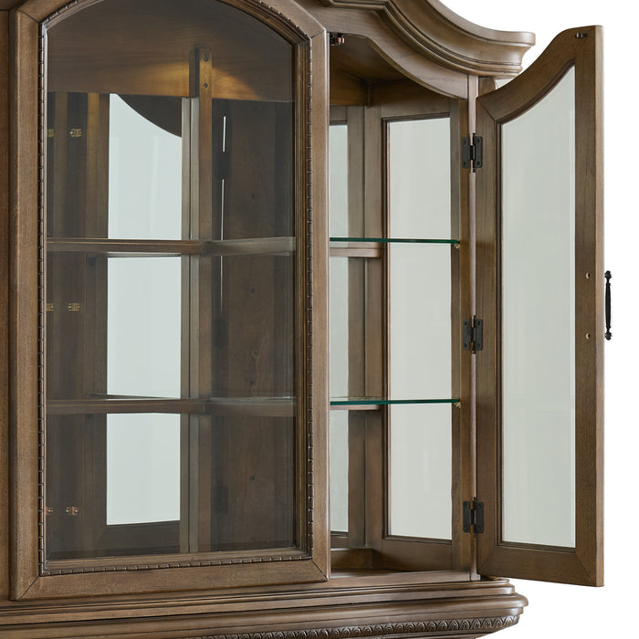 Madison Park Hutch with LED in Walnut
