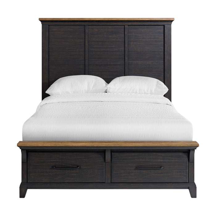 Montrose Storage Bed in Espresso & Brown
