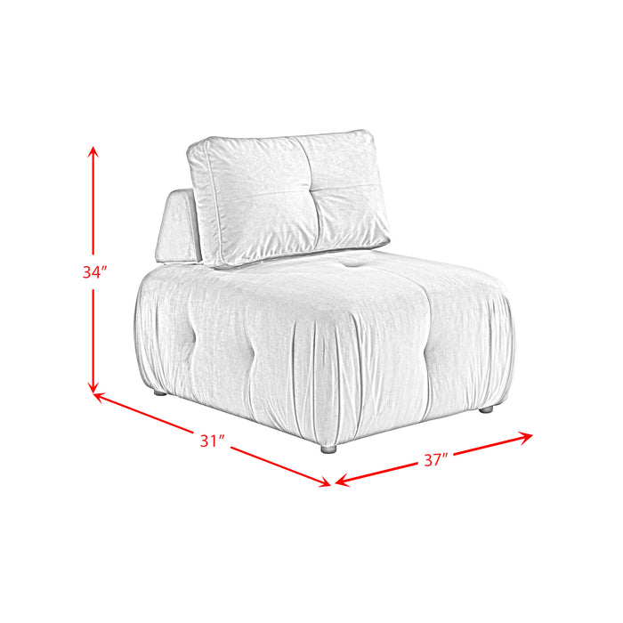 Nahla Modular Chair in Marine Light Grey