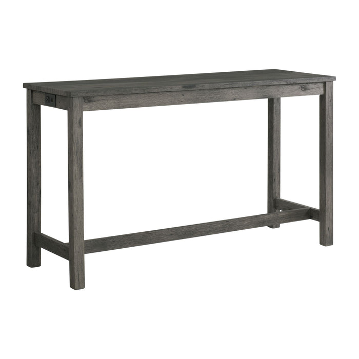 Oak Lawn Charcoal Grey Bar Table Single Pack (Table + 3 Grey Fabric Stools)