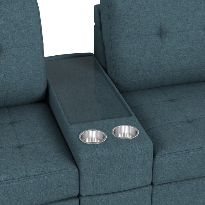 Options One 9PC Living Room Set in Palmer Plus Teal