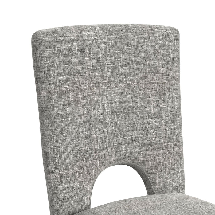 Oregon Counter Side Chair with Grey Fabric in Black (2 Per Carton)