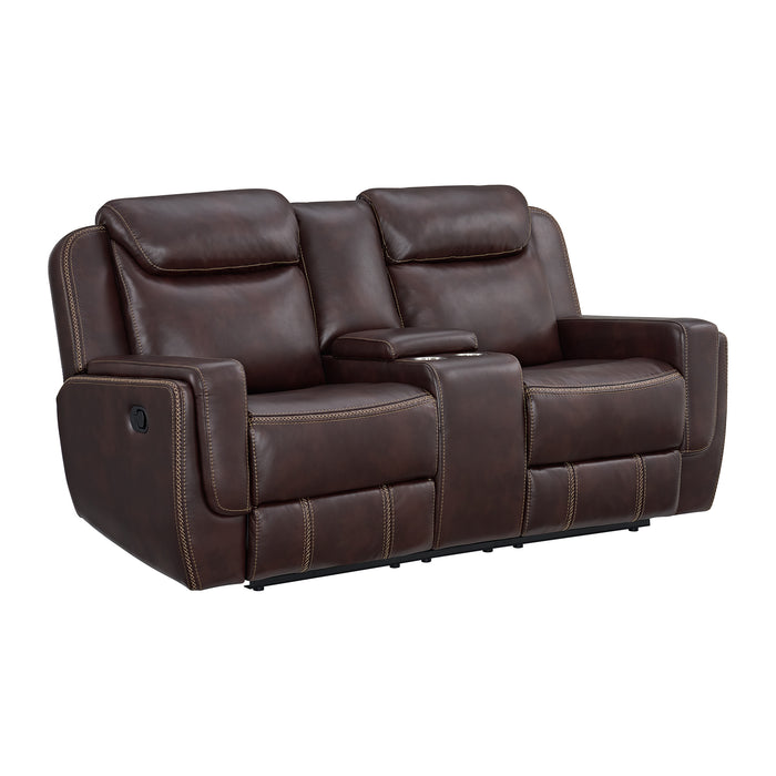 Panther 2PC Living Room Set in Neono Brown-Sofa & Loveseat