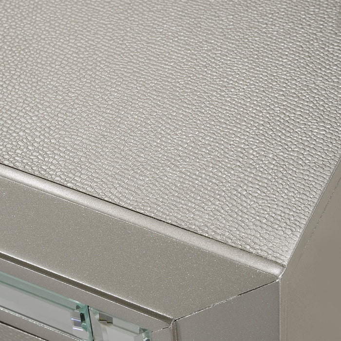 Platinum Youth Dresser & Mirror w/ LED Light Set