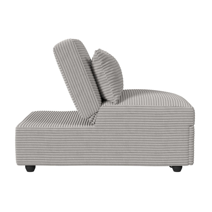 Pluto Chair with kidney pillow, Klik Klak and Pop up in Coronado Grey