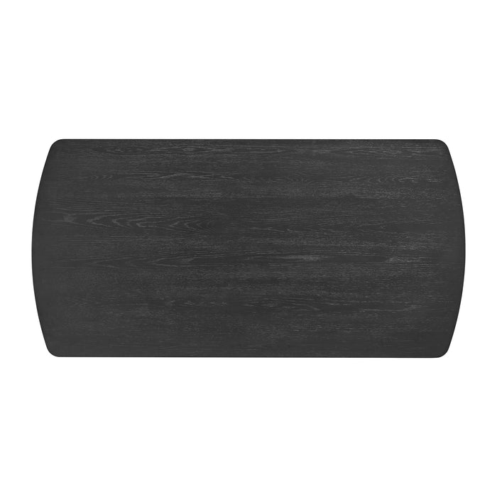 Portland Standard Height Dining Set in Black-Rectangular Table and Four Chairs