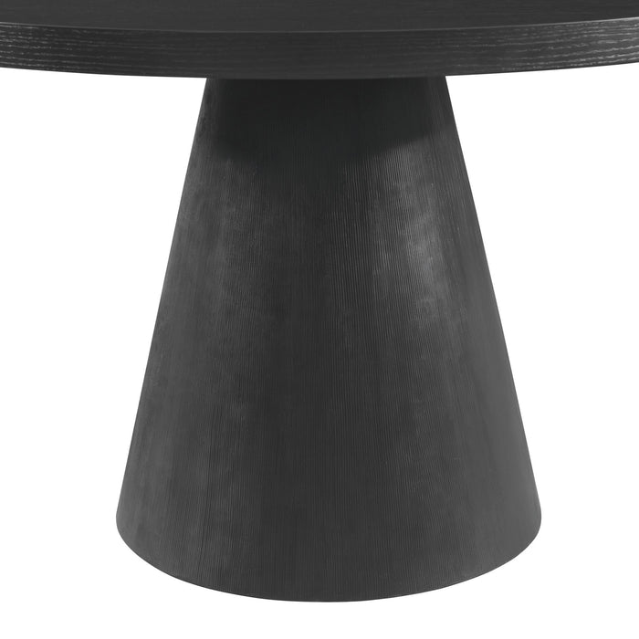 Portland Round Dining Table in Black