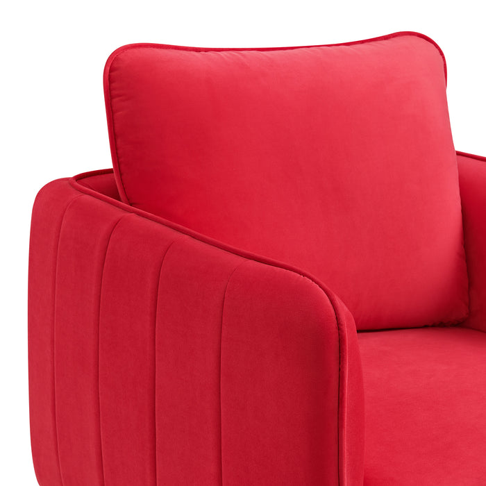 Rae Chair in Lavish 152 Red Velvet