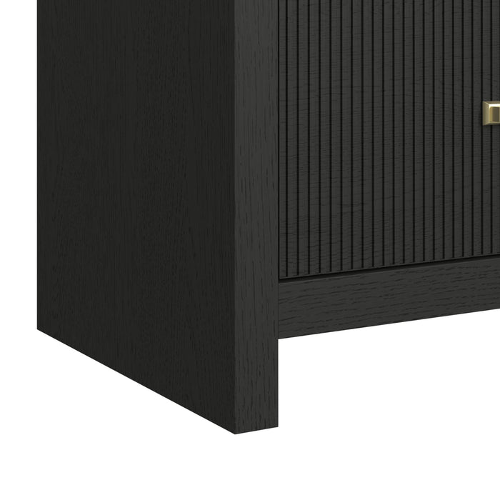 Ridgemont Storage Bedroom Set in Black with Grain