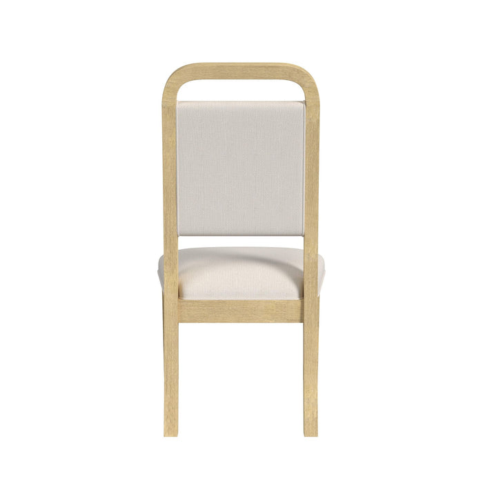 Ridgemont Dining Side Chair with White Fabric in Natural (2 Per Carton)