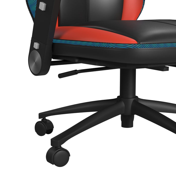 Rollins Gaming Chair with LED and Speaker in Black and Red - 3A Packing