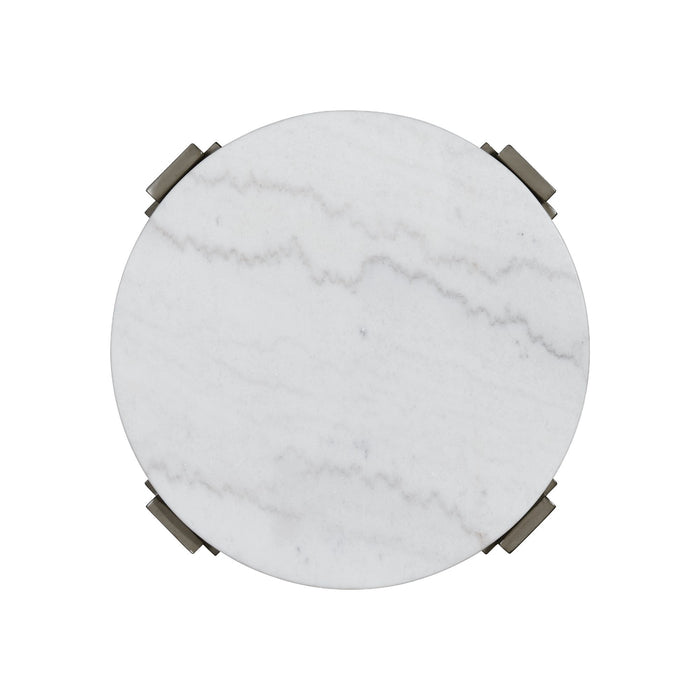 Rosamel Round End Table in Ash Brown