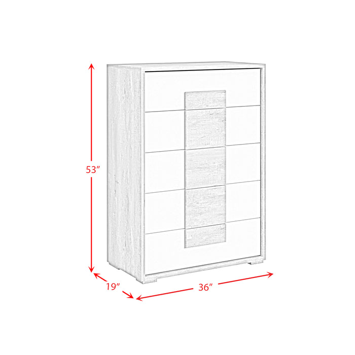 San Matteo 5-Drawer Chest in Dual Tone
