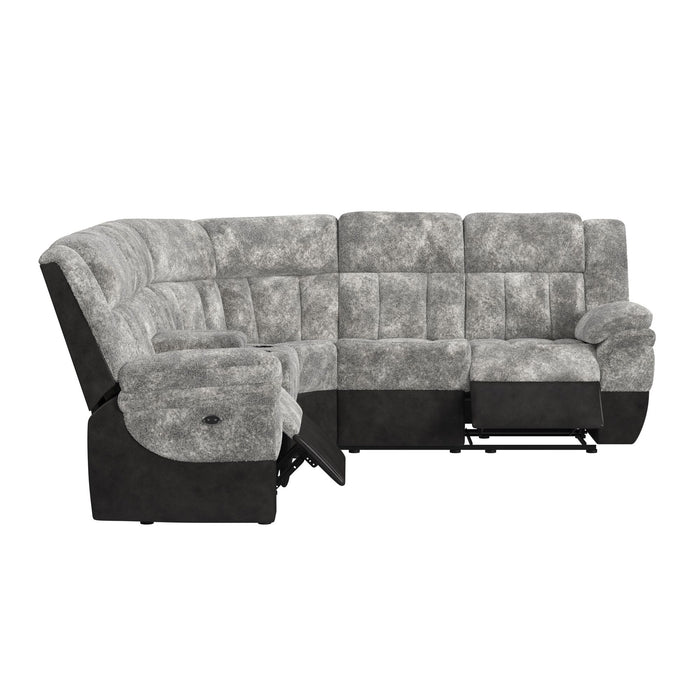 Santorini 6PC Motion Sectional Set in Dillon/Shire Grey