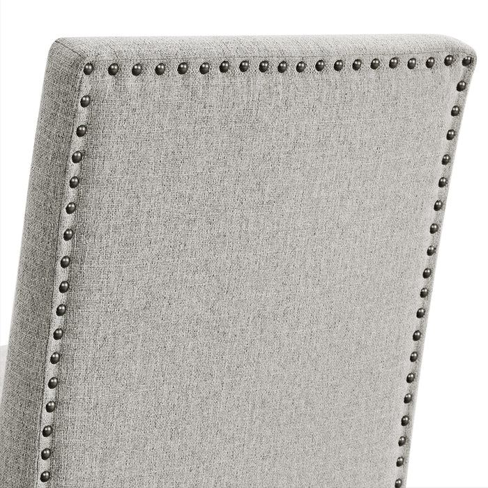 Seneca Counter Side Chair with Grey Fabric in Brown (2 Per Carton)