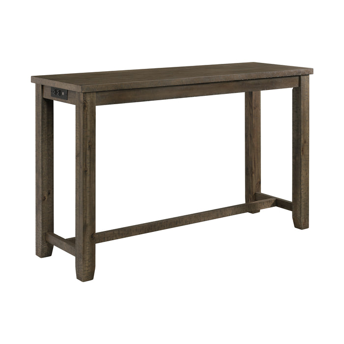 Stone Occasional Bar Table Single Pack Gray Finish (Table + Three Stools)