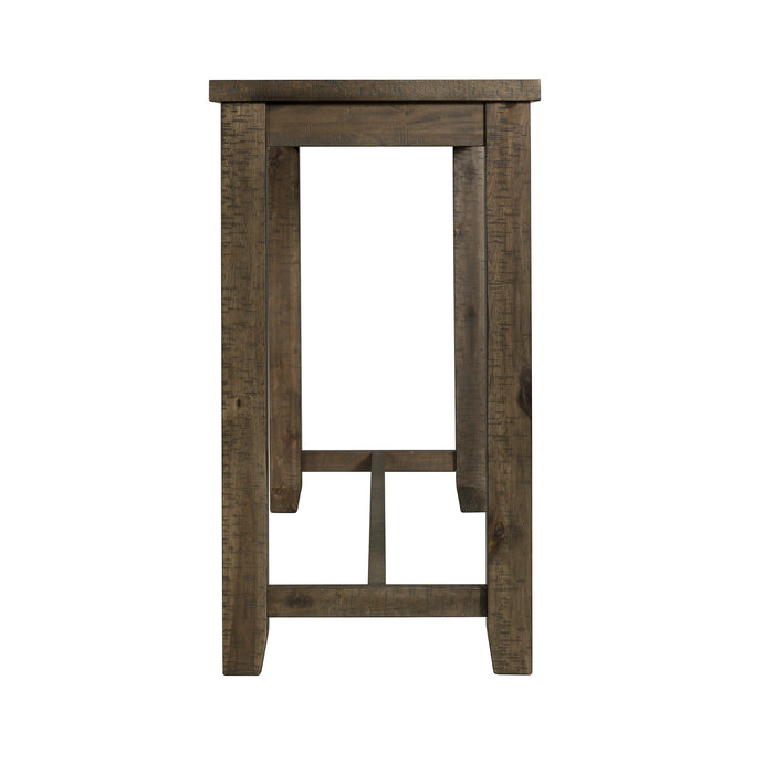 Stone Occasional Bar Table Single Pack Gray Finish (Table + Three Stools)