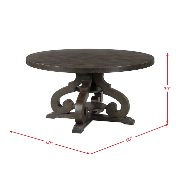 Stone Round 7PC Dining Set-Round Table & 6 Chairs