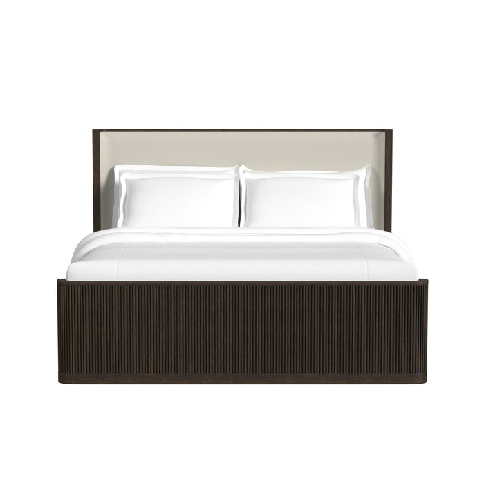 Sylvie UPH Bed with White Fabric