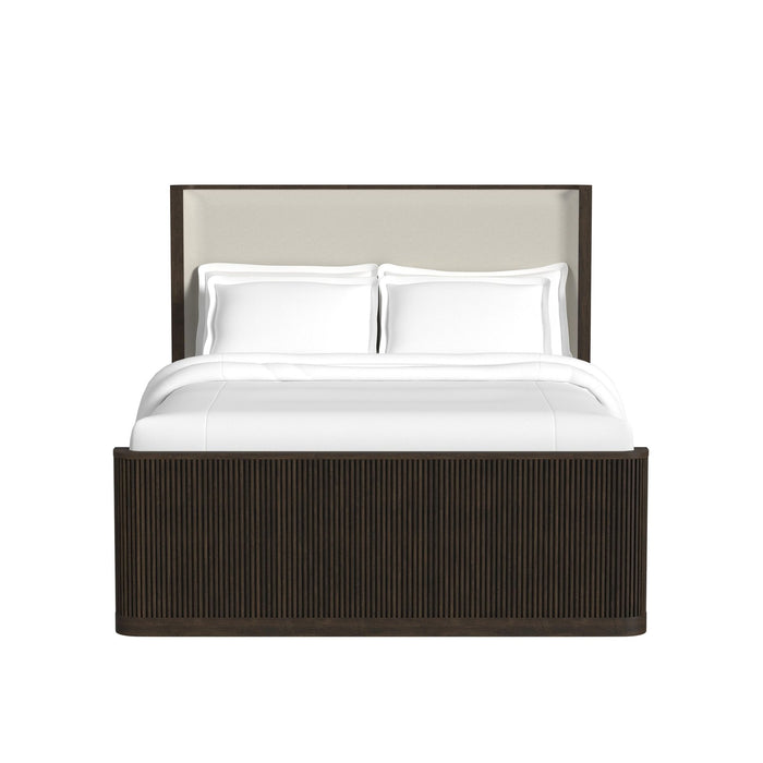 Sylvie UPH Bed with White Fabric