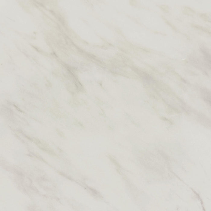 Sylvie 3PC Occasional Table Set with White Faux Marble Top and Base in Dark Brown-Coffee Table & Two End Table