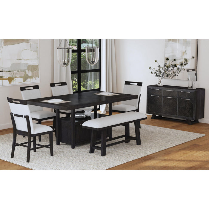 Transcend Counter Table with 20" Leaf in Charcoal