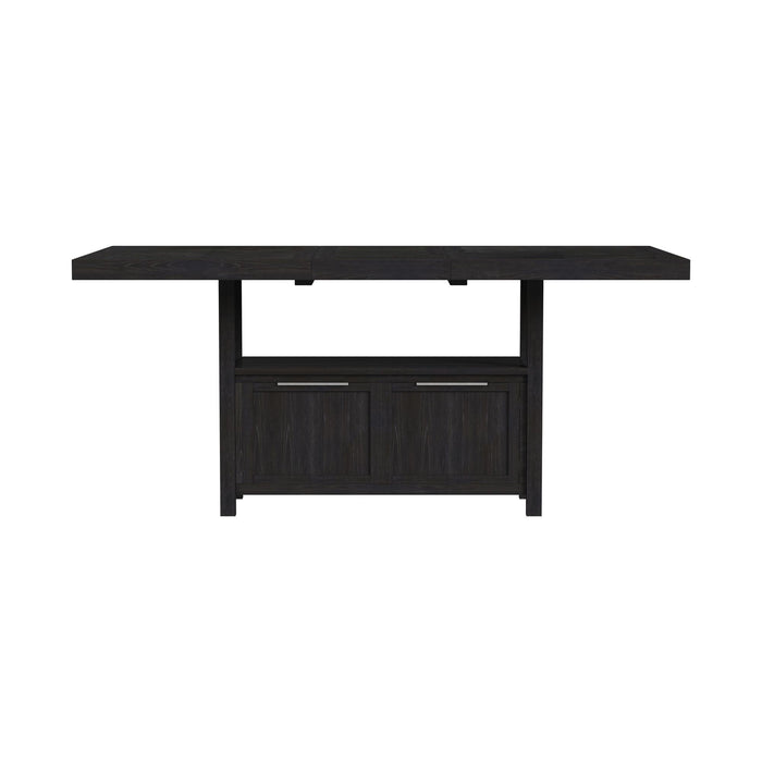 Transcend Counter Table with 20" Leaf in Charcoal