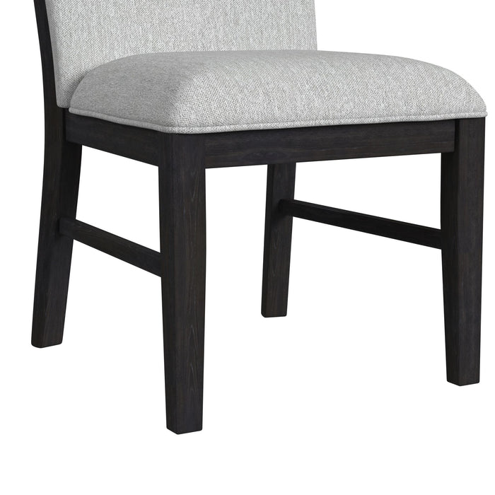 Transcend Dining Side Chair with Light Grey Fabric in Charcoal (2 Per Carton)