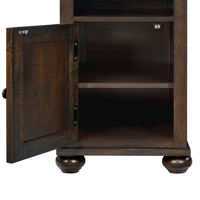 Wagner Chairside Table with USB in Cherry