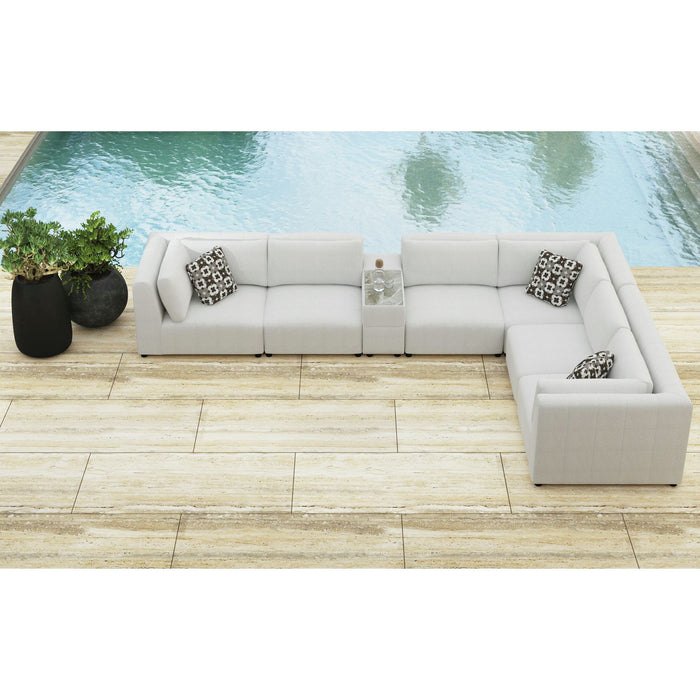 Zandara 7PC Modular Set in Olefin Beige with Pillows