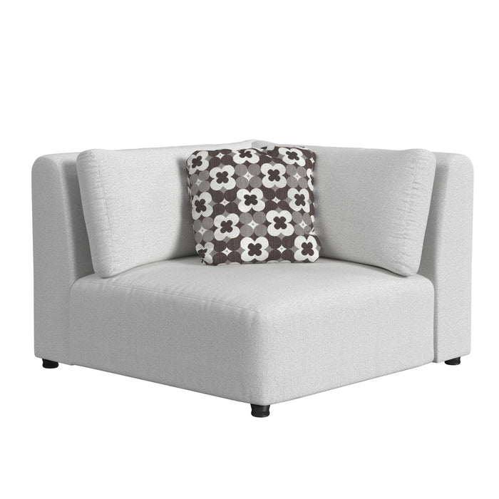 Zandara 5PC Modular Set in Olefin Beige with Ottoman