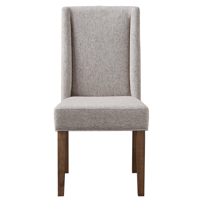 Steve Silver Riverdale Upholstered Chair in Driftwood (Set of 2)