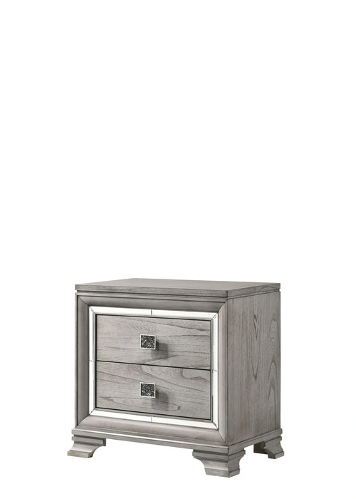 Crown Mark Vail Nightstand in Grey image