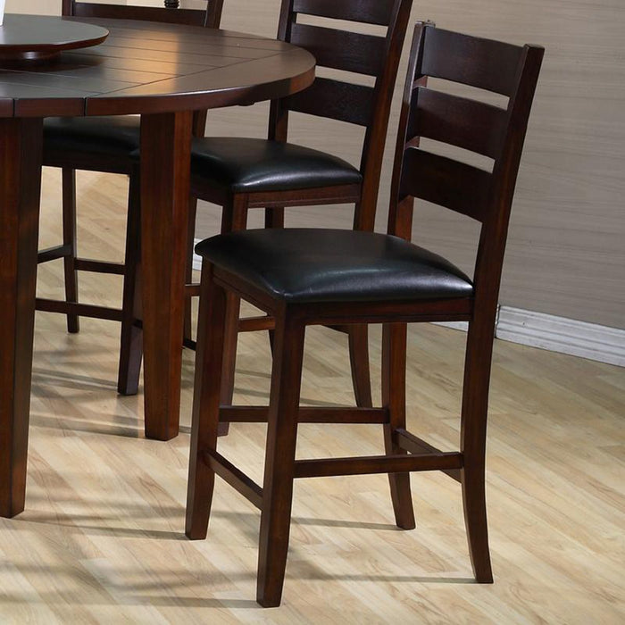 Crown Mark Bardstown Counter Height Chair in Espresso (Set of 2)