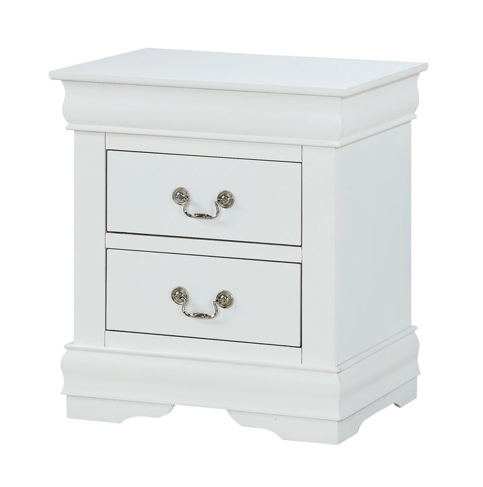 Crown Mark Louis Philip Nightstand in White image