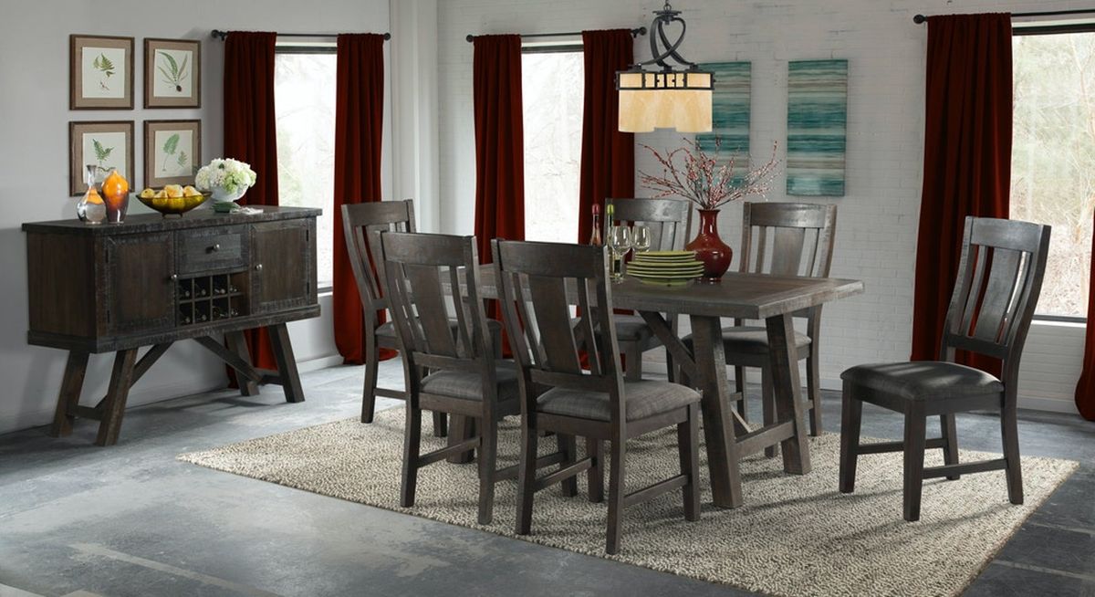 Elements International Cash Side Chair (Set of 2) in Rustic Distressed Espresso