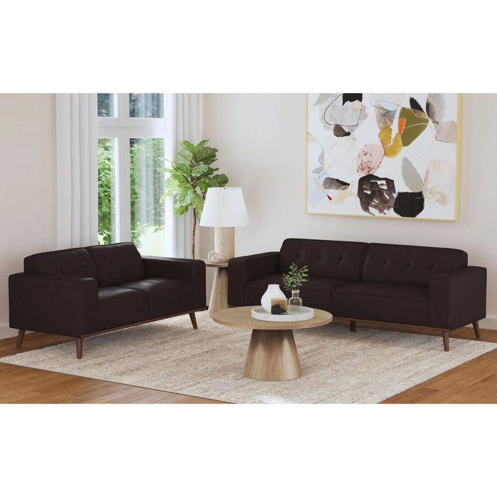 Destiny Living Room Set in Pebble Brown
