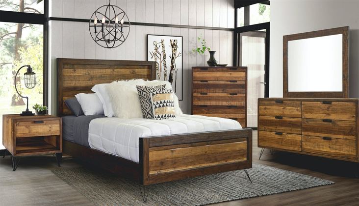 Elements International Cruz 1 Drawer Nightstand in Brown