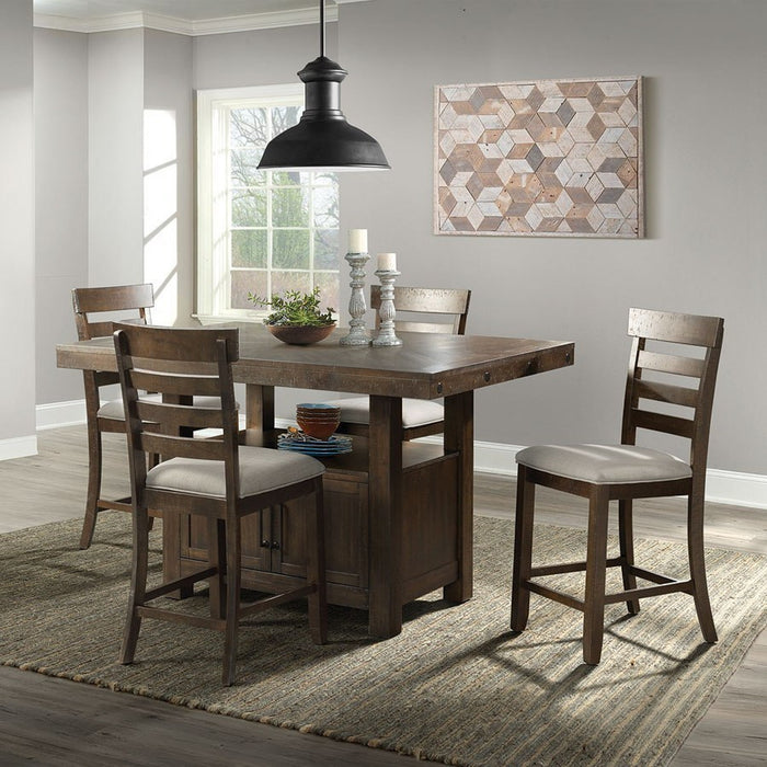 Elements International Colorado Counter Height Chair in Charcoal