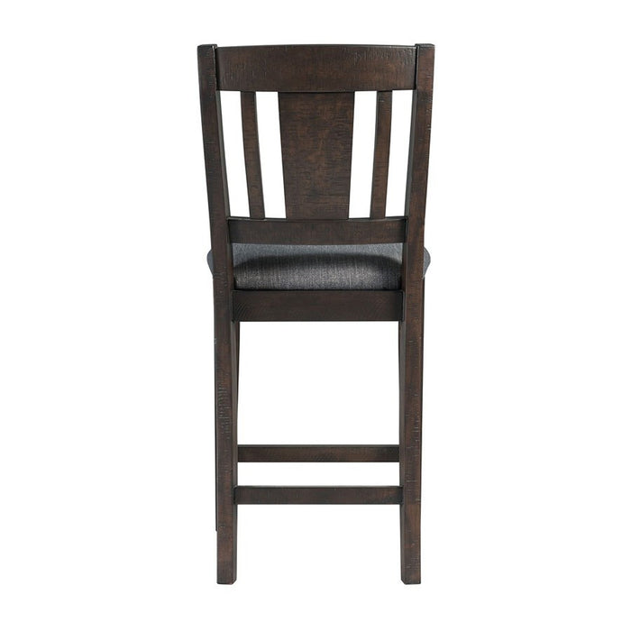 Elements International Cash Counter Height Chair (Set of 2) in Rustic Distressed Espresso