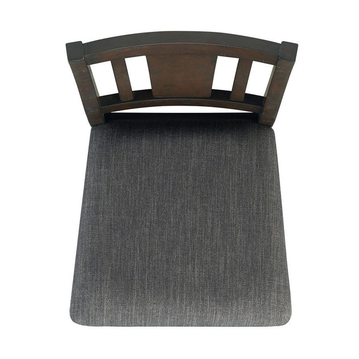 Elements International Cash Counter Height Chair (Set of 2) in Rustic Distressed Espresso