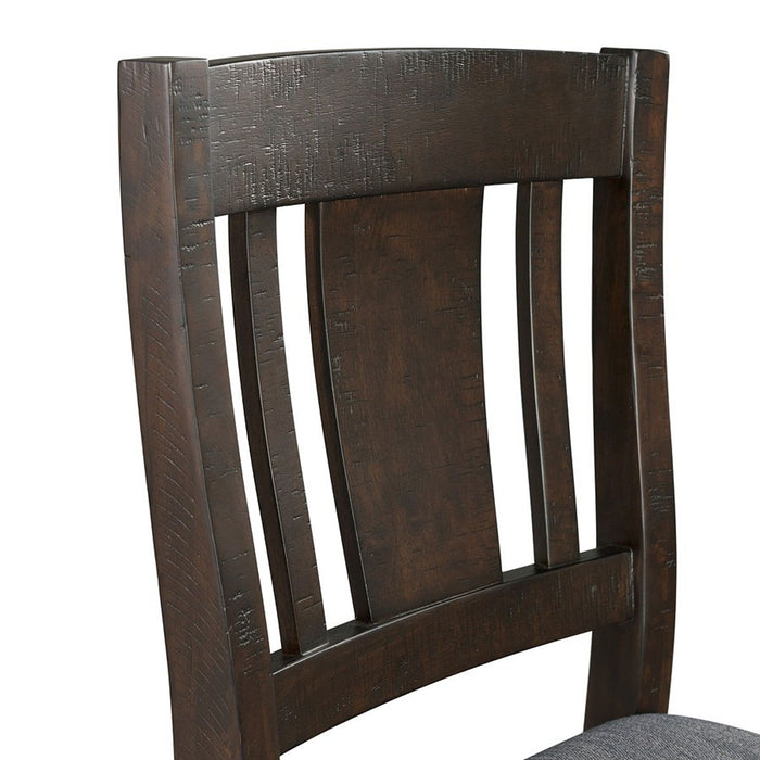 Elements International Cash Counter Height Chair (Set of 2) in Rustic Distressed Espresso