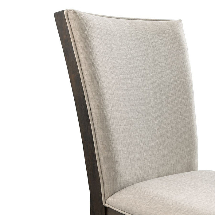 Elements International Grady Upholstered Side Chair (Set of 2) in Brown