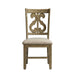 Elements International Stone Swirl Back Side Chair (Set of 2) in Grey image