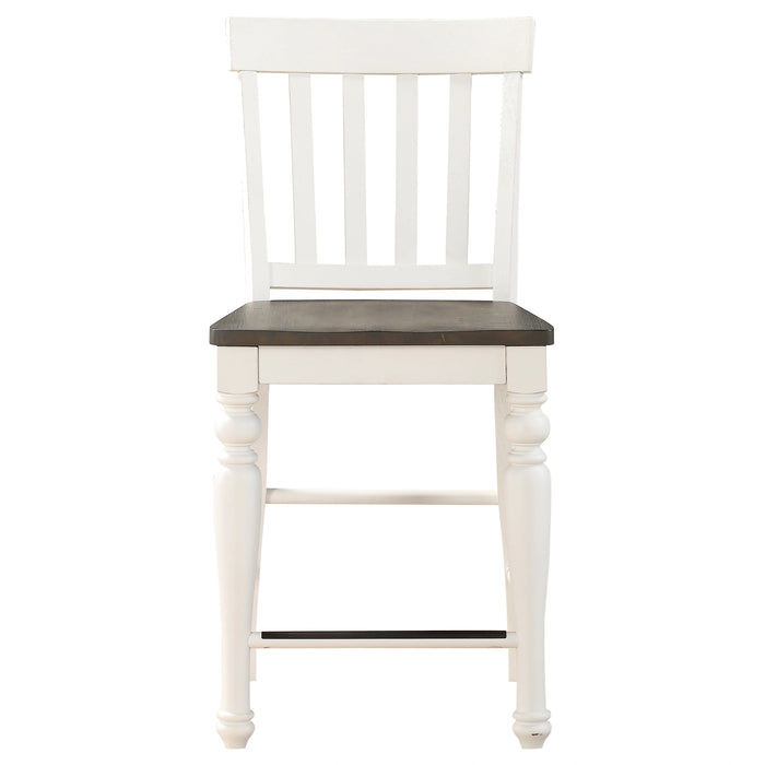 Steve Silver Joanna Counter Chair in Two-tone Ivory and Mocha (Set of 2)