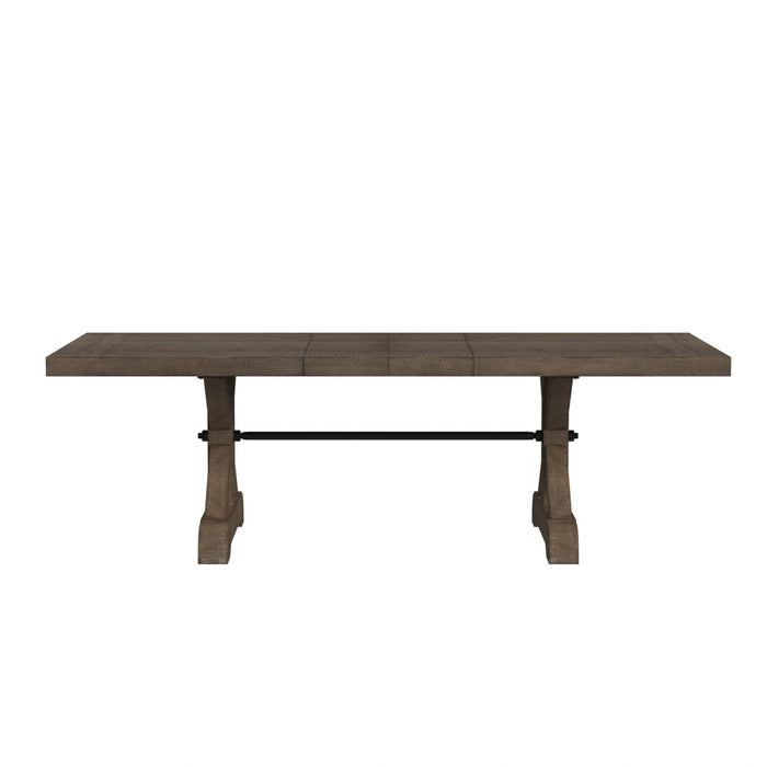 Yellowstone Dining Table with 2x12"" Leaves in Medium Brown
