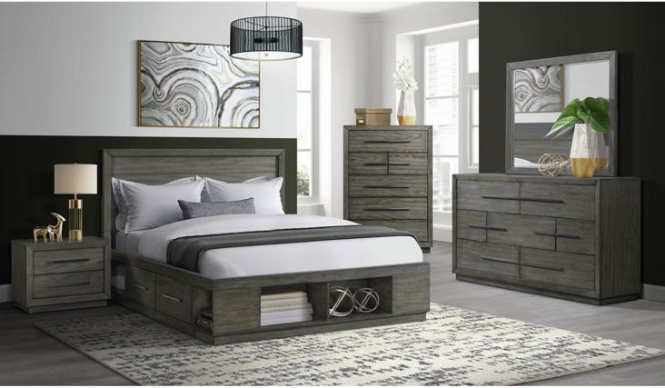 Elements International Elation 7 Drawer Gentlemens Chest in Gray