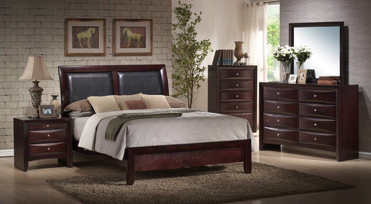 Elements International Emily Mirror in Espresso Lacquer